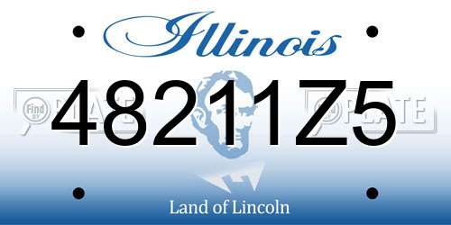 48211Z5 Illinois License Plate