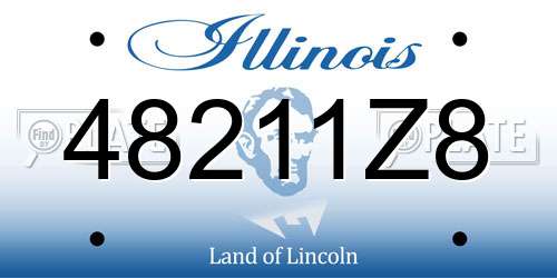 48211Z8 Illinois License Plate