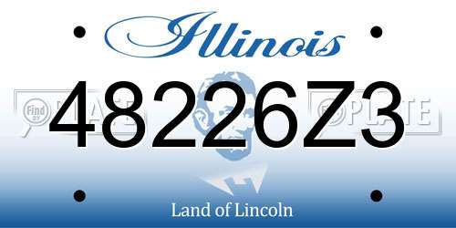 48226Z3 Illinois License Plate