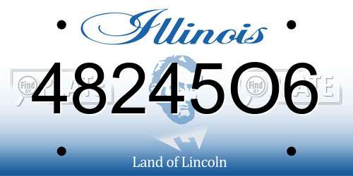 48245O6 Illinois License Plate