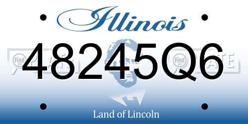48245Q6 Illinois License Plate