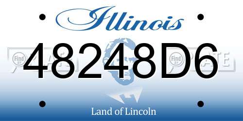 48248D6 Illinois License Plate