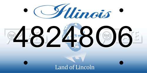 48248O6 Illinois License Plate