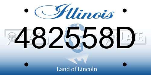 482558D Illinois License Plate