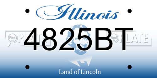 4825BT Illinois License Plate