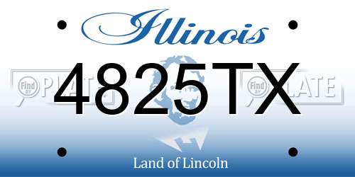 4825TX Illinois License Plate