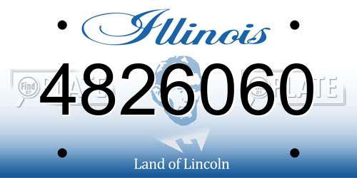 4826060 Illinois License Plate