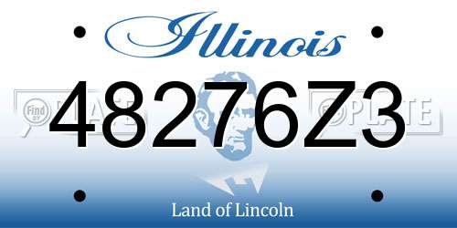48276Z3 Illinois License Plate
