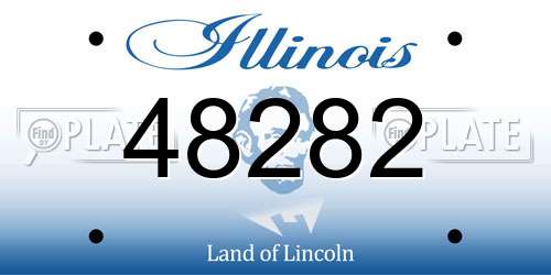 48282 Illinois License Plate