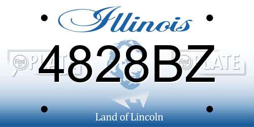 4828BZ Illinois License Plate