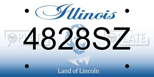 4828SZ Illinois License Plate