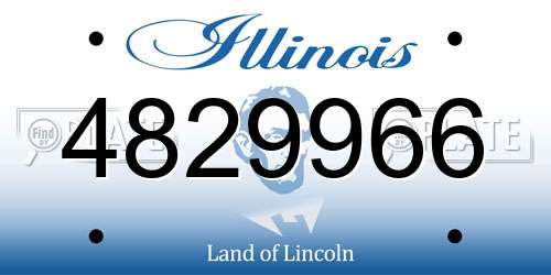 4829966 Illinois License Plate