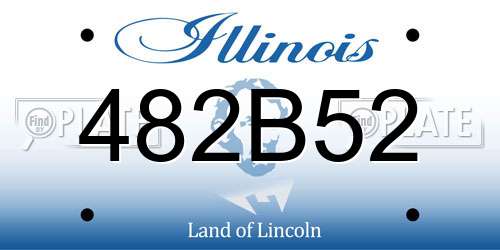 482B52 Illinois License Plate
