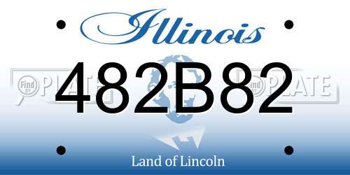482B82 Illinois License Plate