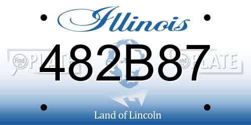 482B87 Illinois License Plate