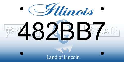 482BB7 Illinois License Plate