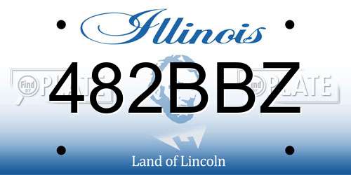 482BBZ Illinois License Plate