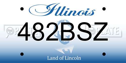 482BSZ Illinois License Plate