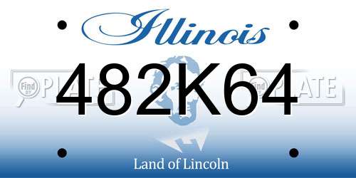 482K64 Illinois License Plate