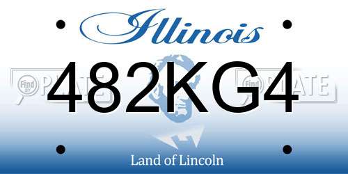 482KG4 Illinois License Plate