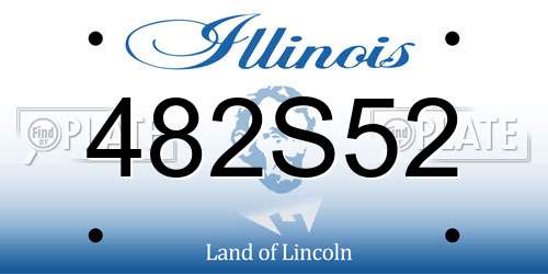 482S52 Illinois License Plate