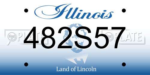 482S57 Illinois License Plate