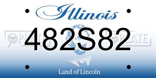 482S82 Illinois License Plate