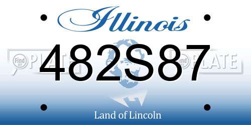 482S87 Illinois License Plate