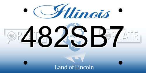 482SB7 Illinois License Plate
