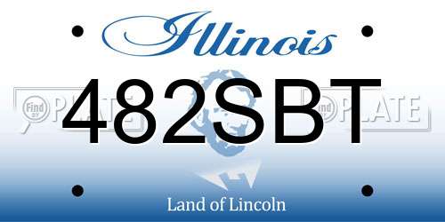 482SBT Illinois License Plate