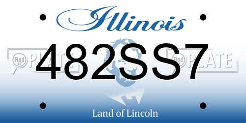 482SS7 Illinois License Plate