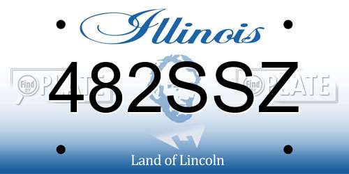 482SSZ Illinois License Plate