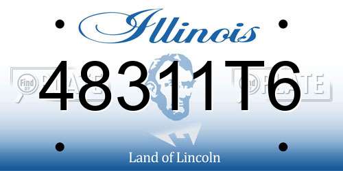 48311T6 Illinois License Plate