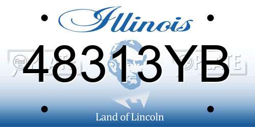 48313YB Illinois License Plate