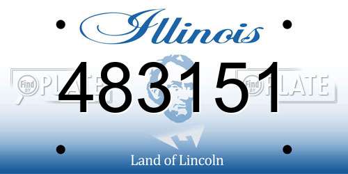 483151 Illinois License Plate