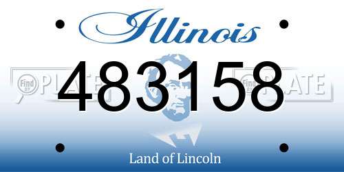 483158 Illinois License Plate