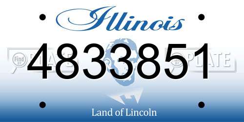 4833851 Illinois License Plate