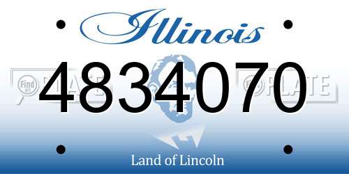 4834070 Illinois License Plate