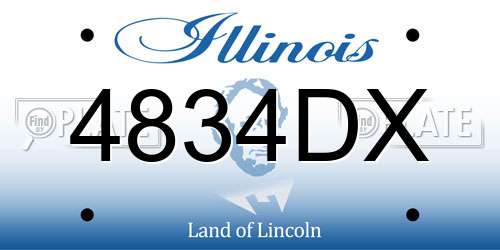 4834DX Illinois License Plate