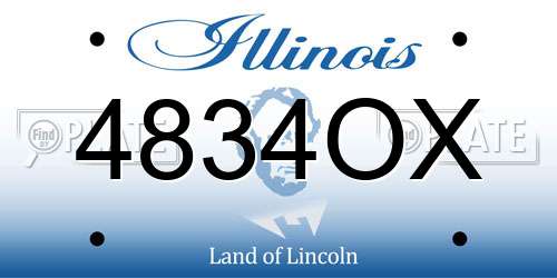 4834OX Illinois License Plate