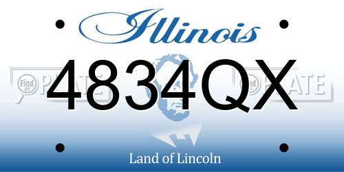 4834QX Illinois License Plate