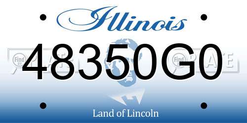 48350G0 Illinois License Plate