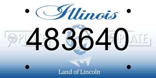 483640 Illinois License Plate