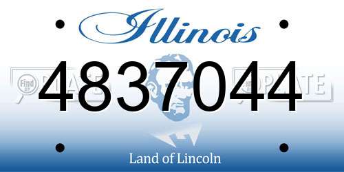 4837044 Illinois License Plate