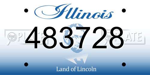 483728 Illinois License Plate