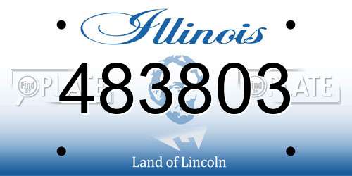 483803 Illinois License Plate