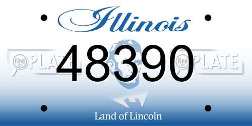 48390 Illinois License Plate