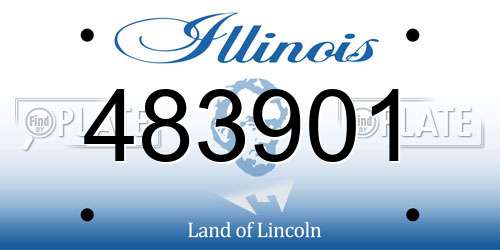 483901 Illinois License Plate