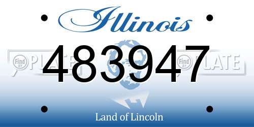 483947 Illinois License Plate