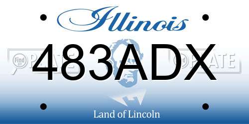 483ADX Illinois License Plate